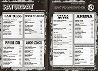 Rebellion 2016, Saturday 6th August